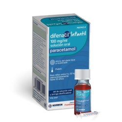 Difenatil infantil, paracetamol 100mg solución, 60ml