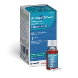 Difenatil infantil, paracetamol 100mg solución, 90ml