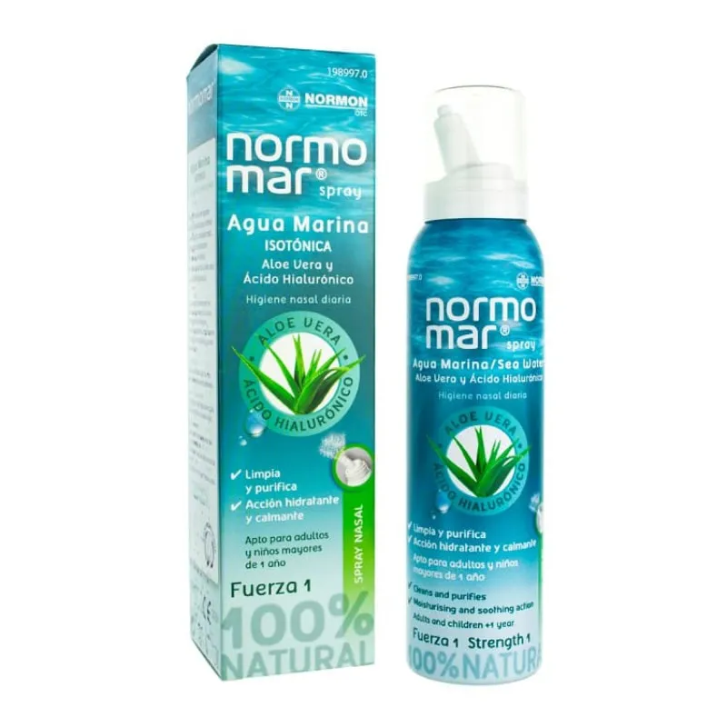 Normomar agua marina spray, aloe + hialurónico, 120 ml Normomar agua marina spray, aloe + hialurónico, 120 ml