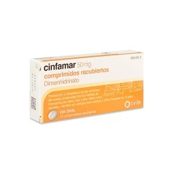 Cinfamar 50 mg, 10 comprimidos recubiertos