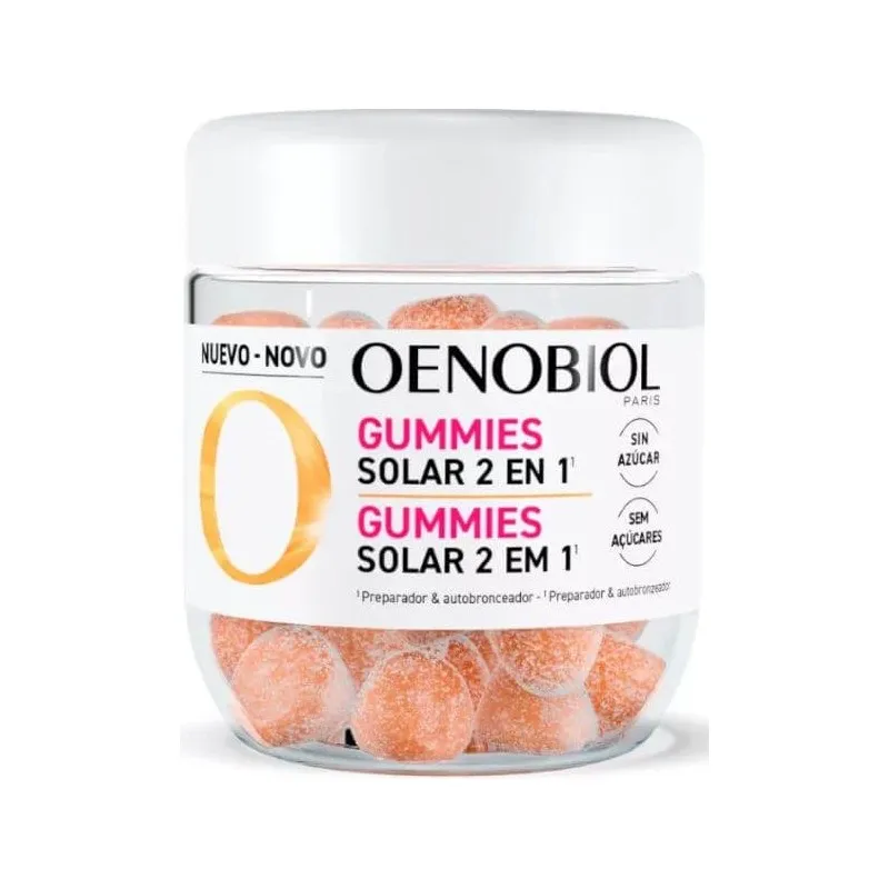 Oenobiol Solar 2 en 1 Gominolas Sabor Fresa-Limon