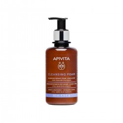 Apivita Cleansing Crema-Espuma Limpiadora Cara y Ojos Oliva y Lavanda, 200ml.