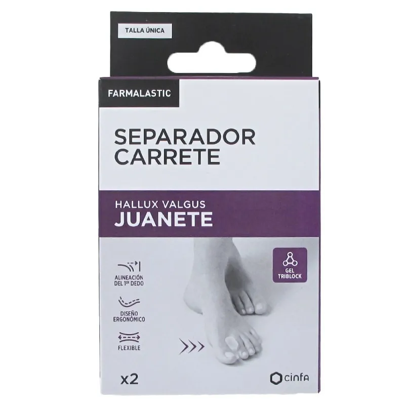 Farmalastic Separador Carrete Juanete Talla Única, 2 unidades Farmalastic Separador Carrete Juanete Talla Única, 2 unidades