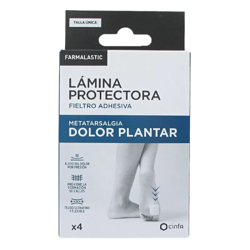 Farmalastic Lámina protectora Dolor Plantar, 4 unidades Farmalastic Lámina protectora Dolor Plantar, 4 unidades