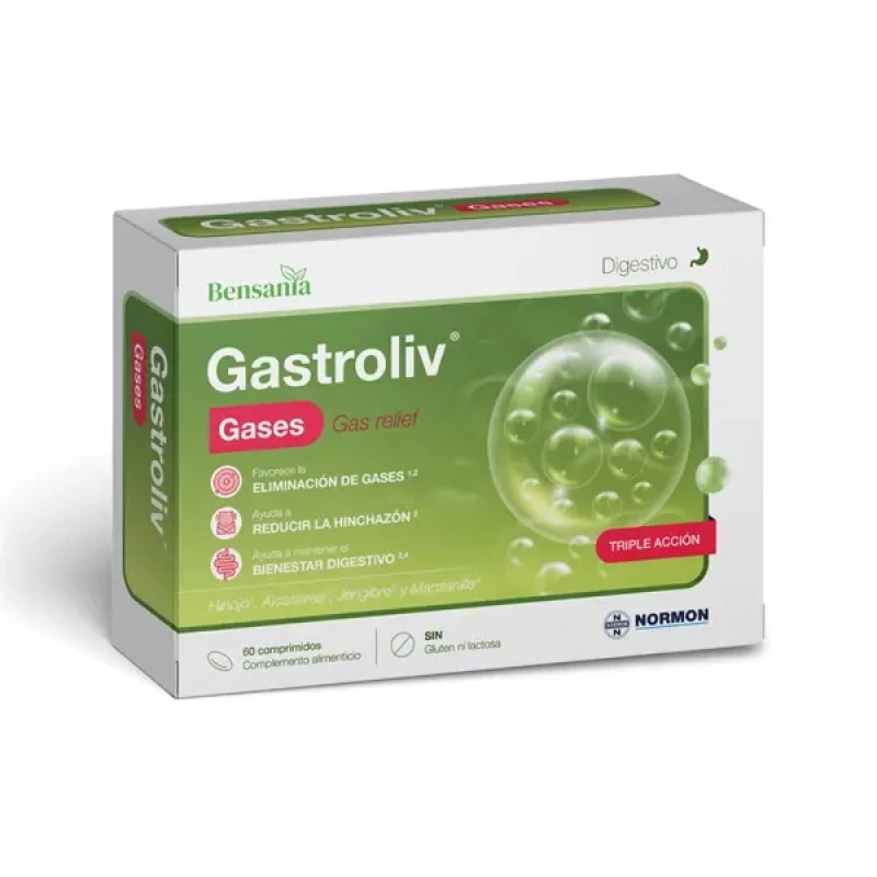 Normon Gastroliv Gases, 60 comprimidos