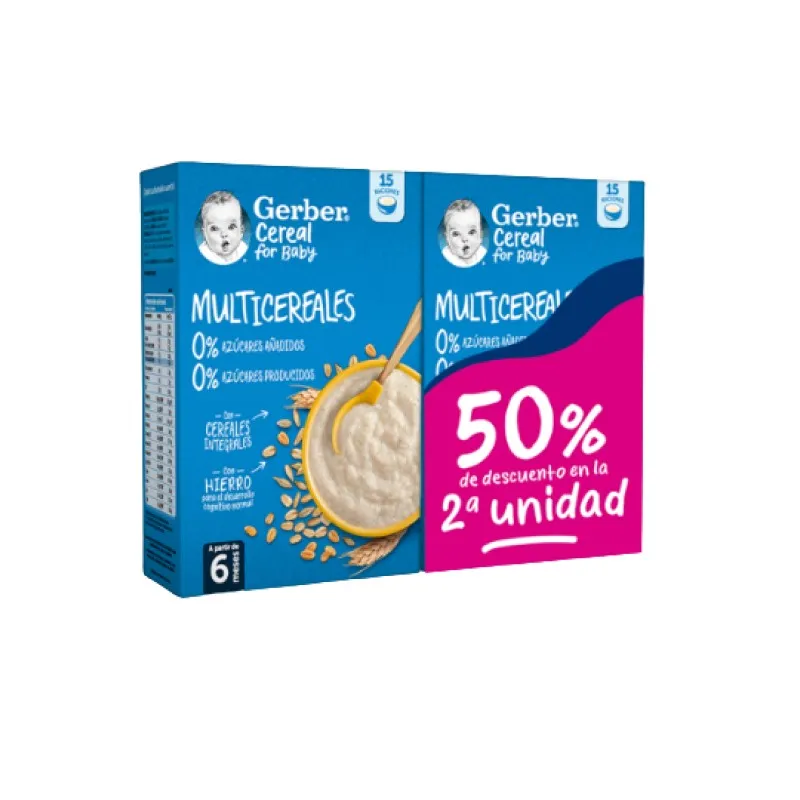Nestle Gerber Multicereales 0% azucares, 2x270g Nestle Gerber Multicereales 0% azucares, 2x270g