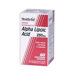 Health Aid Ácido Alfa Lipoico, 250 mg, 60 Cápsulas