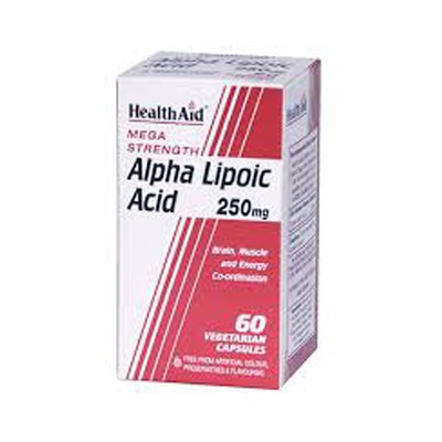 Health Aid Ácido Alfa Lipoico, 250 mg, 60 Cápsulas