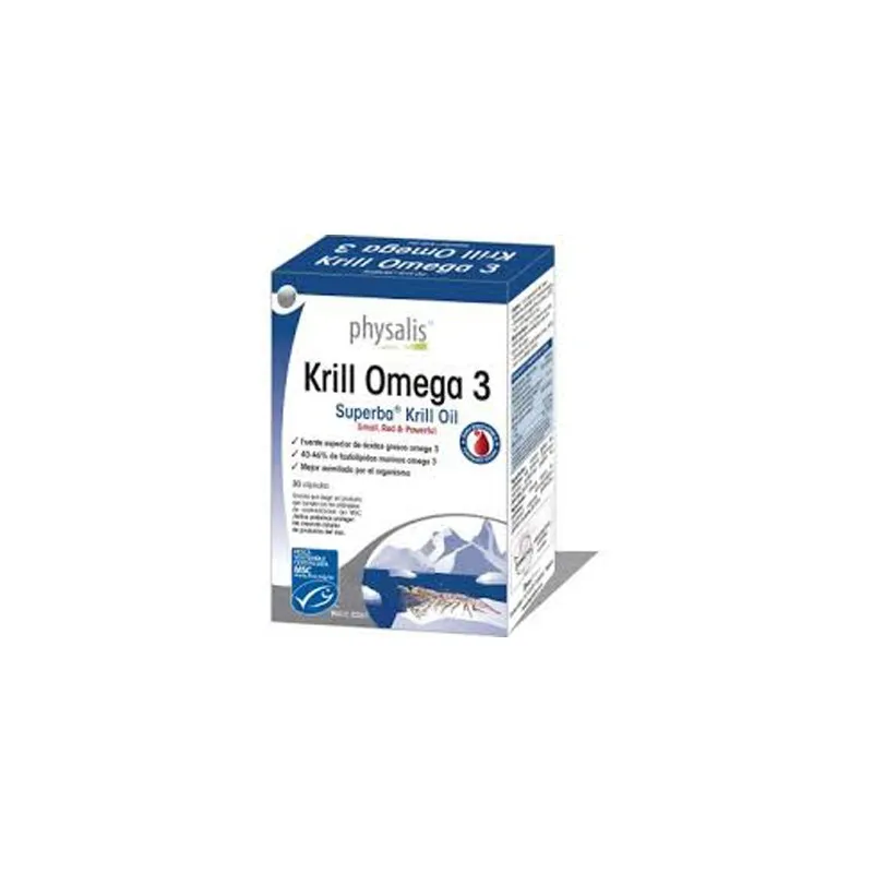 Physalis Krill Omega 3, 30 Cápsulas | Farmacia Barata