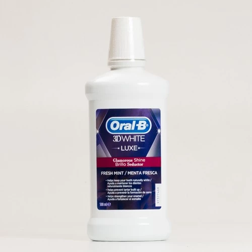 Oral-B 3D White Luxe Brillo Seductor Enjuague, 500ml.