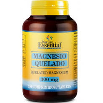Nature Essential: Magnesio Quelado, 300 mg, 250 Comprimidos.