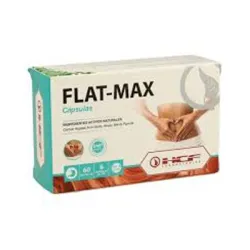 Flat-Max Carbon Vegetal, 60 cápsulas de carbón vegetal.