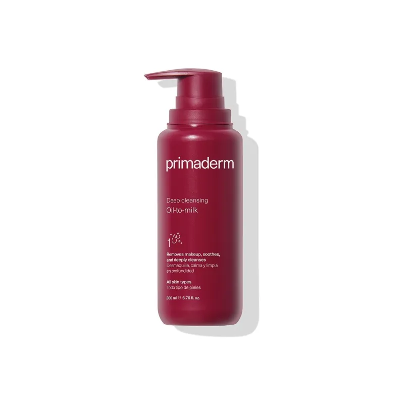 Primaderm Deep Cleasing oil-to-milk, 200 ml + Balance Cleasing gel REGALO
