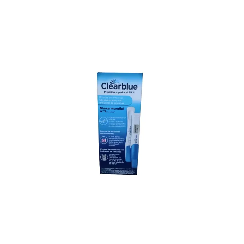 Clearblue Test de Embarazo Ultratemprana + Test Embarazo con Indicador de Semanas, 2 unidades Clearblue Test de Embarazo Ultratemprana + Test Embarazo con Indicador de Semanas, 2 unidades