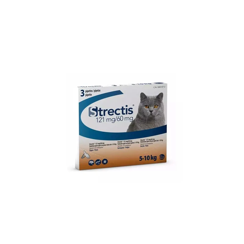 Strectis cat 5-10 kg 3 pipetas | Farmacia Barata