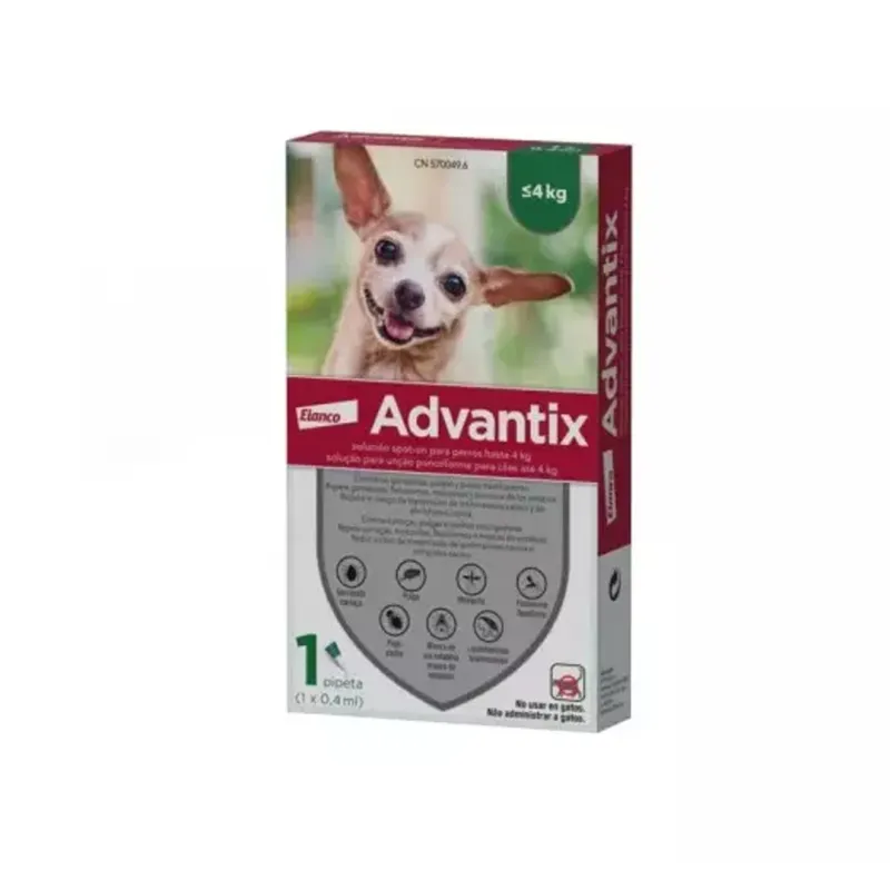 Advantix 0 - 4 kg 1 pip x 0 4 ml Advantix 0 - 4 kg 1 pip x 0 4 ml