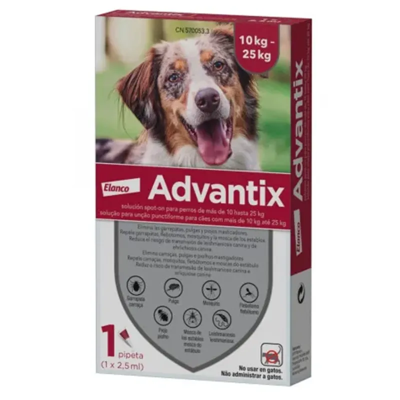 Advantix 10 - 25 kg 1 pip x 2 5 ml Advantix 10 - 25 kg 1 pip x 2 5 ml