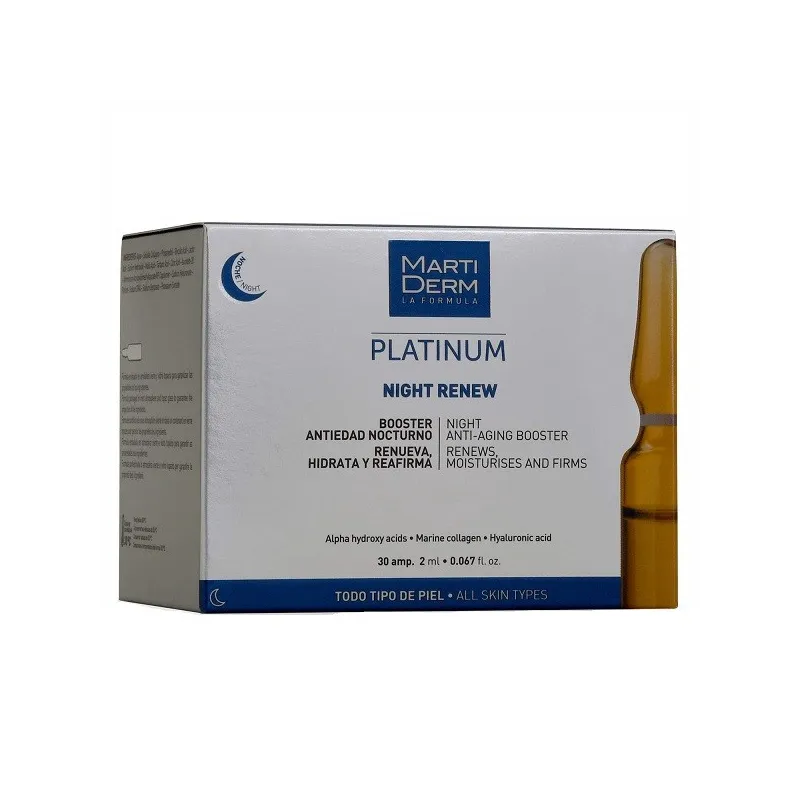 Martiderm Platinum Night Renew, 30 ampollas