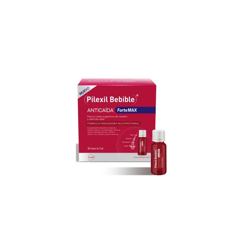 Pilexil Anticaida Fortemax Bebibles 30 frascos de 15 ml