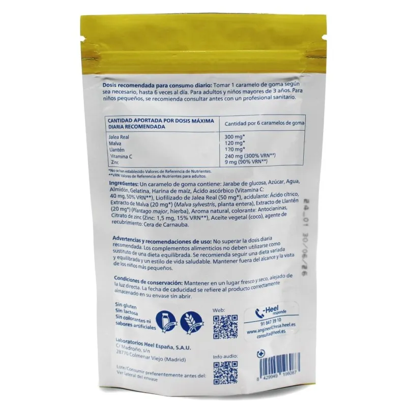 Angineel C Fresa, 24 caramelos de goma Angineel C Fresa, 24 caramelos de goma