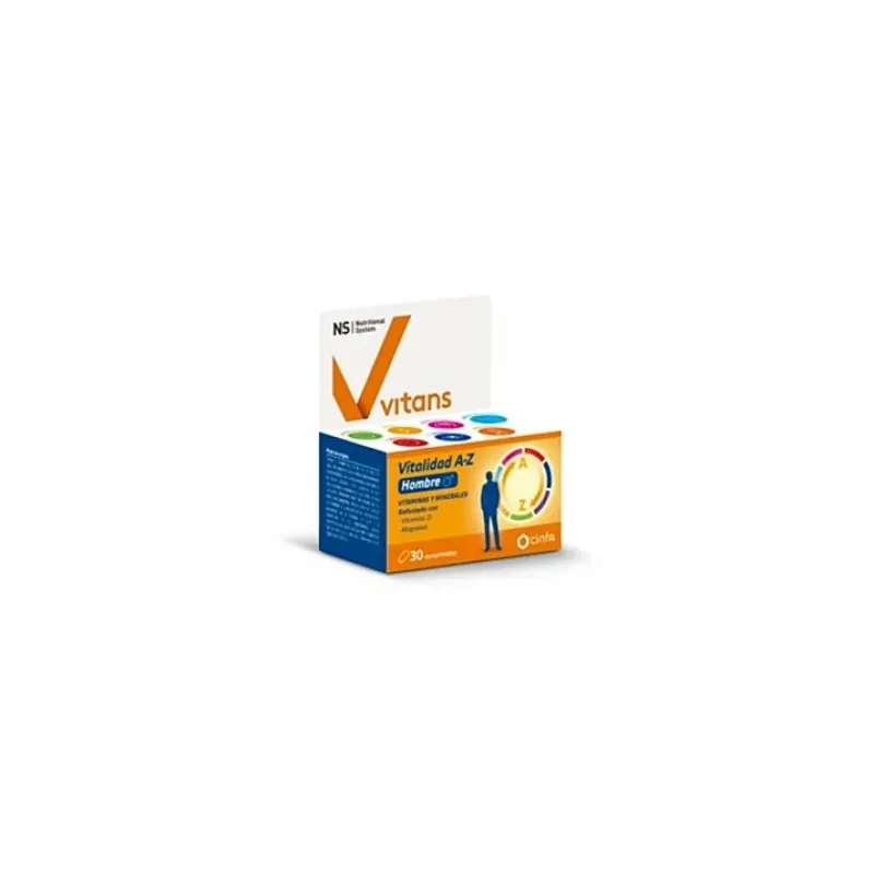 NS Vitans Vitalidad A-Z Hombre, 30 comprimidos NS Vitans Vitalidad A-Z Hombre, 30 comprimidos