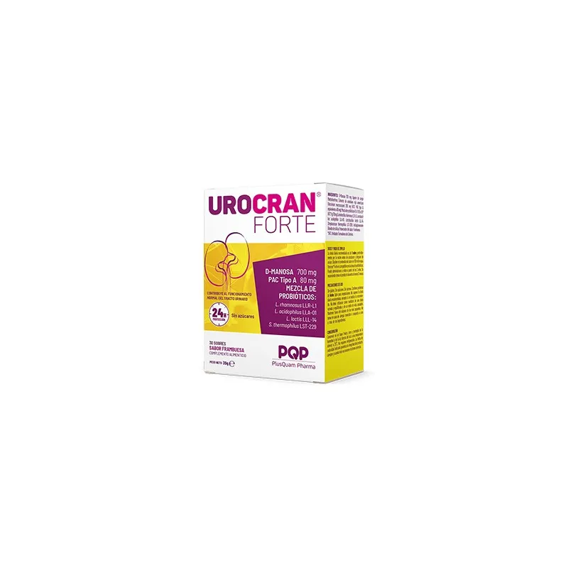 Urocran Forte sabor frambuesa, 30 sobres Urocran Forte sabor frambuesa, 30 sobres