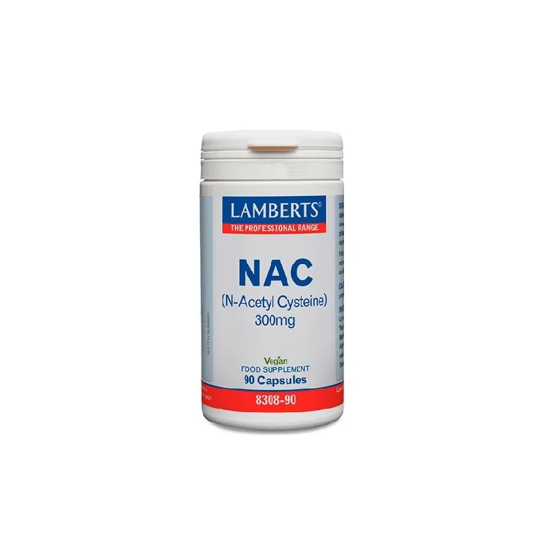 LAMBERTS NAC (N-acetil cisteína) 300 mg, 90 cápsulas