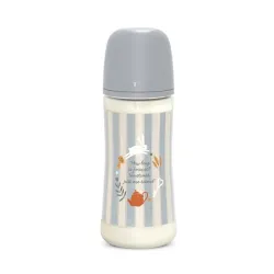 Suavinex Wonderland biberón azul rayas poliamida tetina fisiológica SX PRO flujo denso, 360 ml Suavinex Wonderland biberón azul rayas poliamida tetina fisiológica SX PRO flujo denso, 360 ml