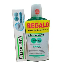 Fluocaril Bi-fluore Colutorio, 500 ml + Regalo Pasta de Dientes Blanqueante, 75ml