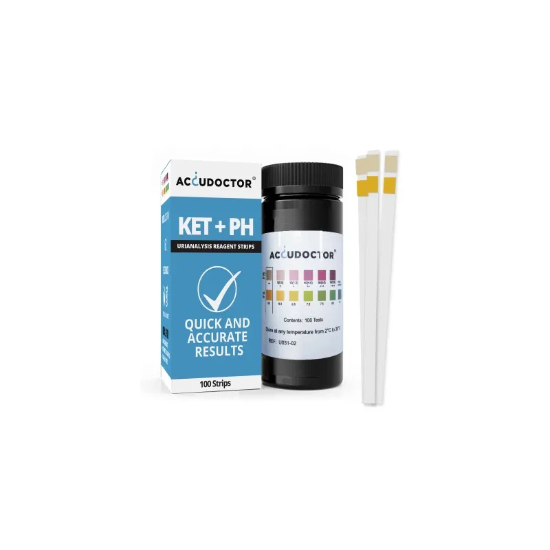 Accudoctor Tiras de orina 2 parámetros: KET/PH, 100 Tiras