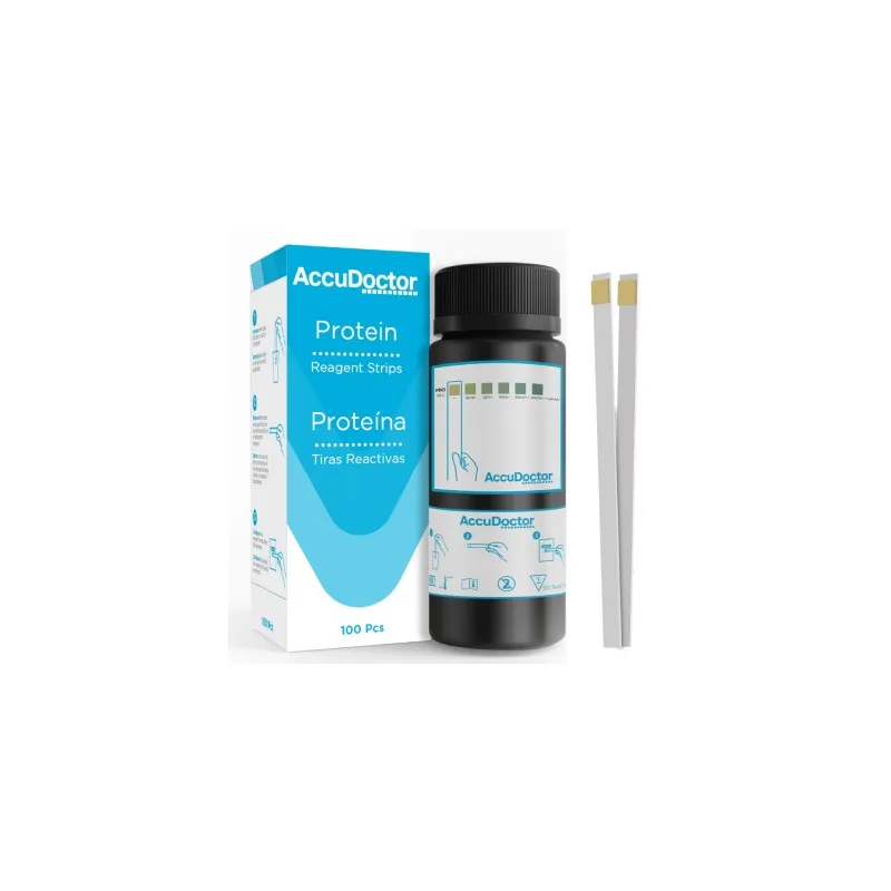 Accudoctor Tiras de orina 1 parámetro: Proteínas, 100 Tiras