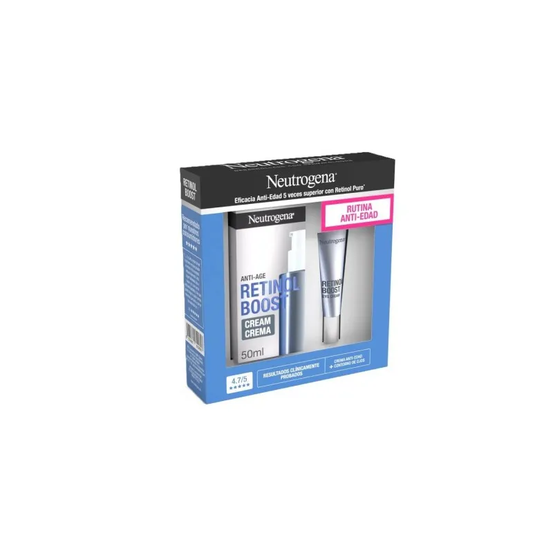Pack Neutrogena Anti Age Retinol Boost Eye Cream 15 ml + Anti Age Retinol Boost Cream, 50 ml Pack Neutrogena Anti Age Retinol Boost Eye Cream 15 ml + Anti Age Retinol Boost Cream, 50 ml