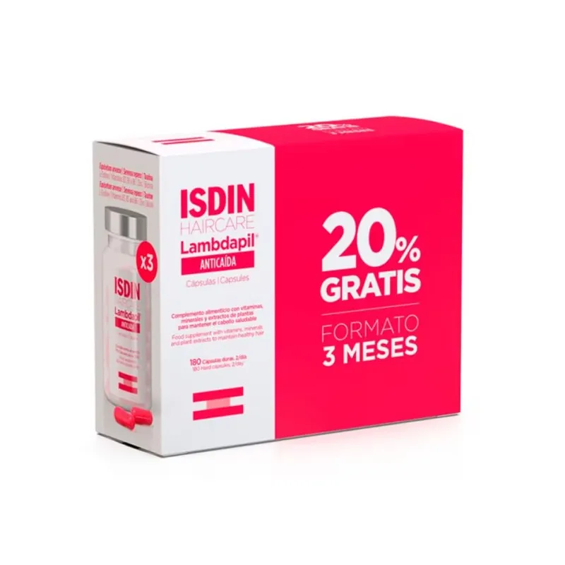 Isdin Lambdapil Anticaida TRIPLO, 3x60caps. Isdin Lambdapil Anticaida TRIPLO, 3x60caps.
