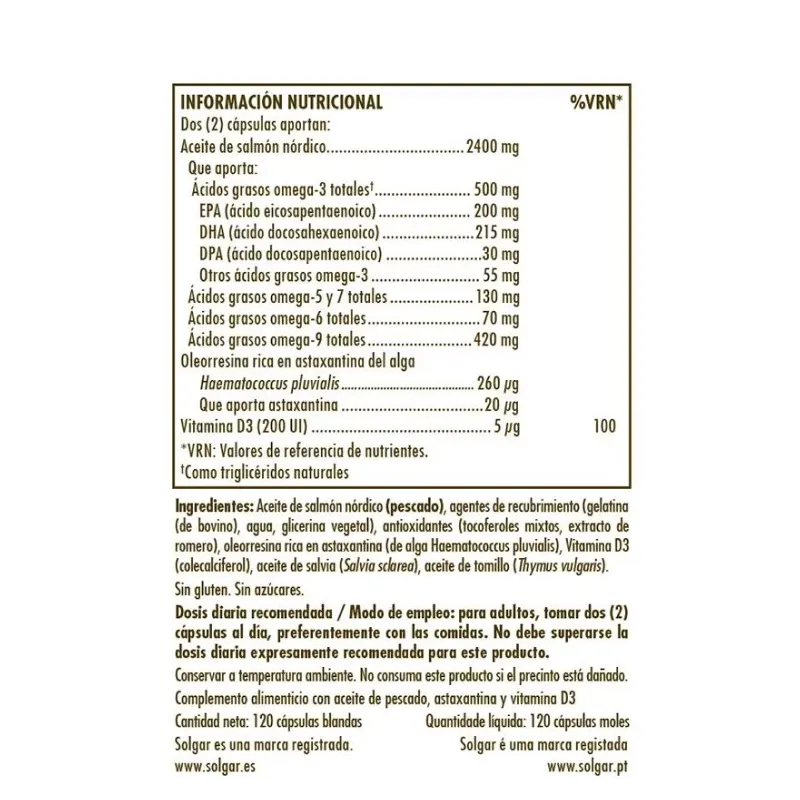 Solgar Full Spectrum Omega, 120 Perlas. Solgar Full Spectrum Omega, 120 Perlas.