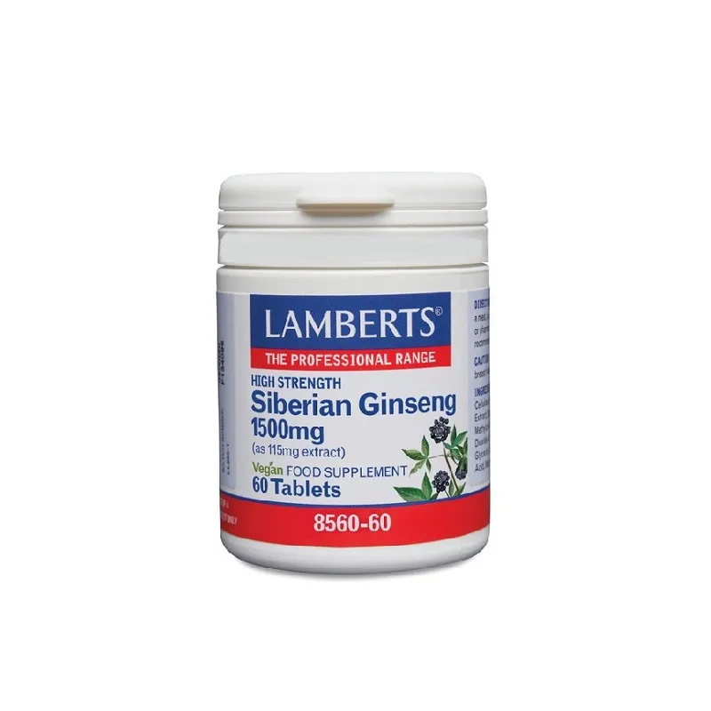 LAMBERTS Ginseng Siberiano 1.500mg, 60 comprimidos. LAMBERTS Ginseng Siberiano 1.500mg, 60 comprimidos.