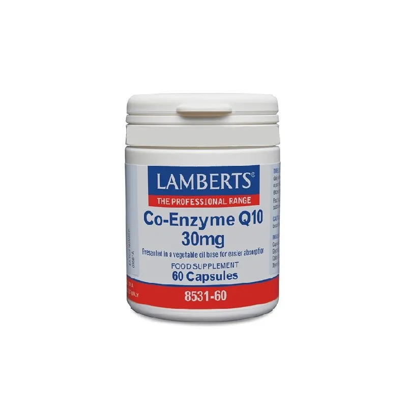 LAMBERTS Co-Enzima Q10 30 mg, 60 cápsulas.