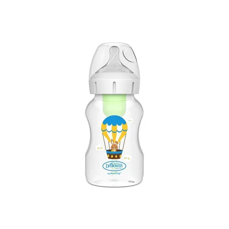 Dr. Brown´s biberón natural flow anti-colic boca ancha, 1 biberón de 330 ml