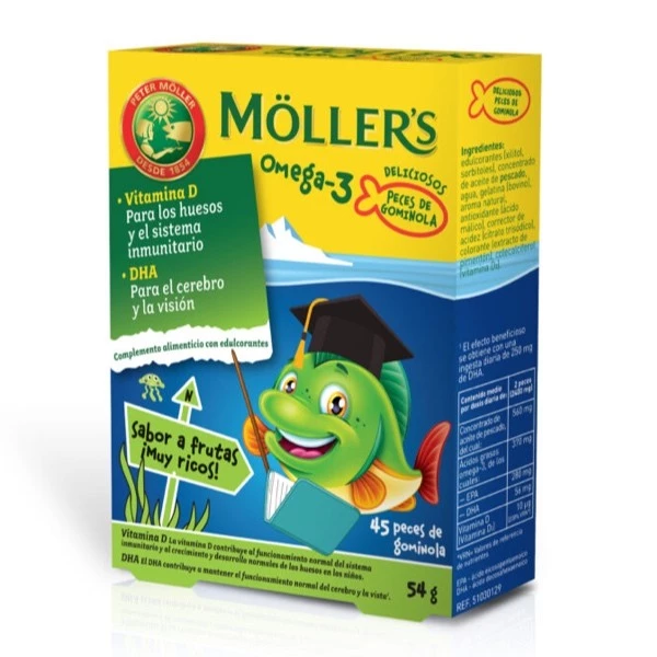 Moller's Omega-3, 45 peces de gominola