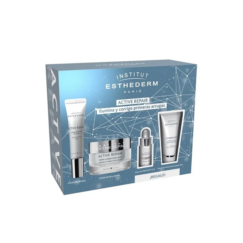 Esthederm Active Repair Pack crema 50 ml + contorno de ojos 15 ml + REGALO Age Proteom serum 5 ml + Osmoclean crema 15 ml Esthederm Active Repair Pack crema 50 ml + contorno de ojos 15 ml + REGALO Age Proteom serum 5 ml + Osmoclean crema 15 ml
