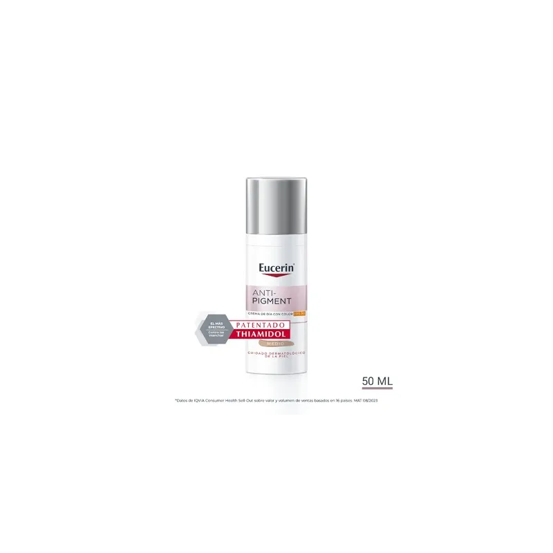 Eucerin Anti-pigment crema de día SPF30 tono medio, 50 ml.