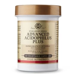 Solgar Advanced Acidophilus Plus, 60 Cápsulas Vegetales.