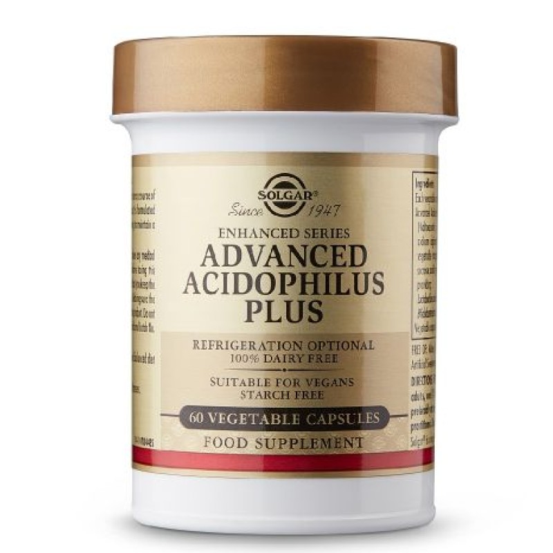 Solgar Advanced Acidophilus Plus, 60 Cápsulas Vegetales.