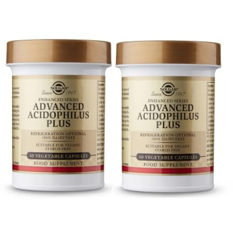 Solgar Advanced Acidophilus Plus, 120 Cápsulas Vegetales.