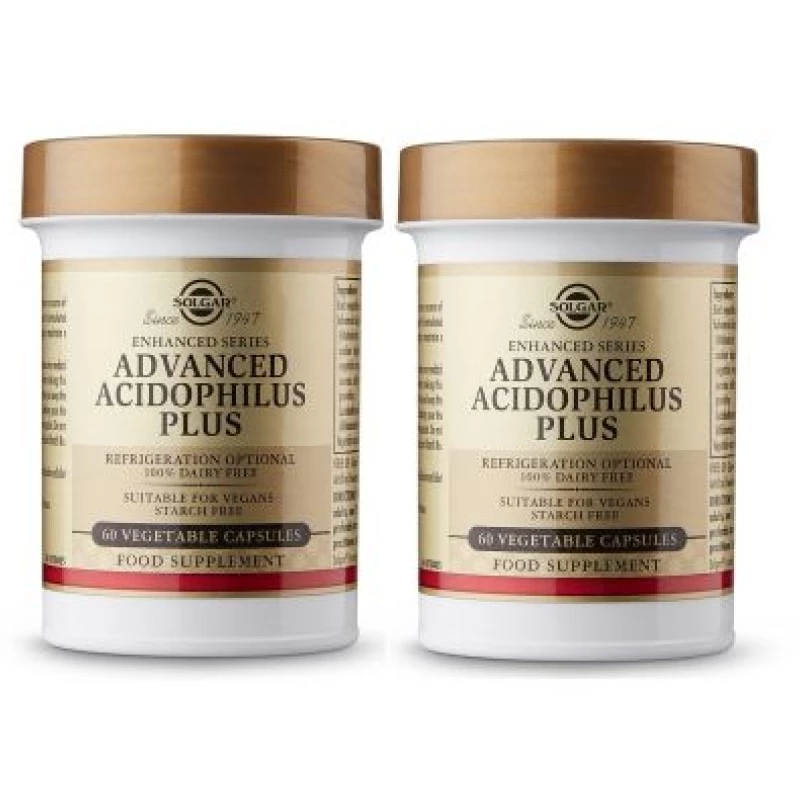 Solgar Advanced Acidophilus Plus, 120 Cápsulas Vegetales.