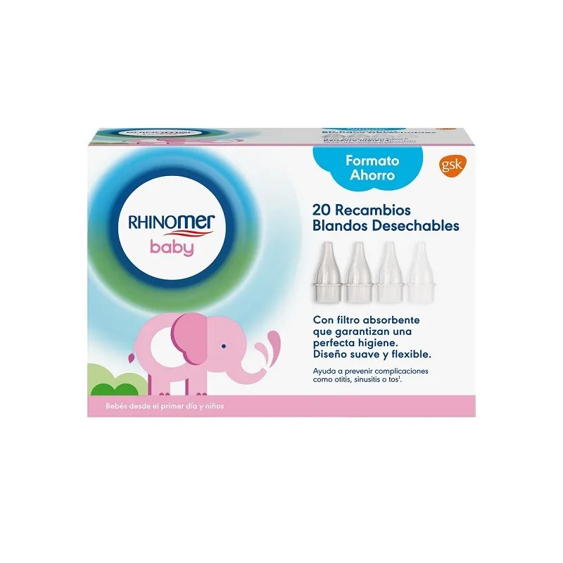 Rhinomer baby formato ahorro, 20 recambios blandos desechables