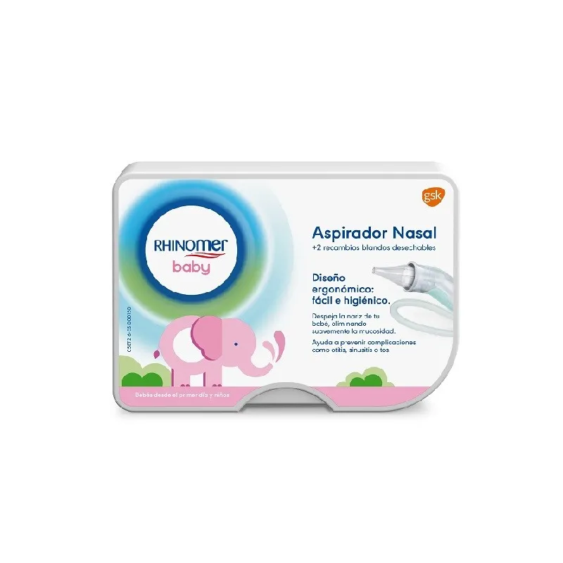 Rhinomer baby aspirador nasal + 2 recambios blandos desechables