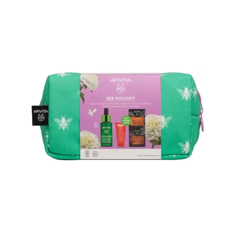 Apivita Bee Radiant serum, 30 ml +REGALO Bee Sun Safe SPF50 15 ml + mascarilla facial naranja 2x8 ml Apivita Bee Radiant serum, 30 ml +REGALO Bee Sun Safe SPF50 15 ml + mascarilla facial naranja 2x8 ml