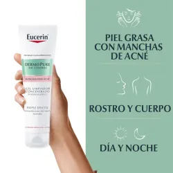 Eucerin Dermopure oil control gel limpiador concentrado triple efecto, 150 ml Eucerin Dermopure oil control gel limpiador concentrado triple efecto, 150 ml