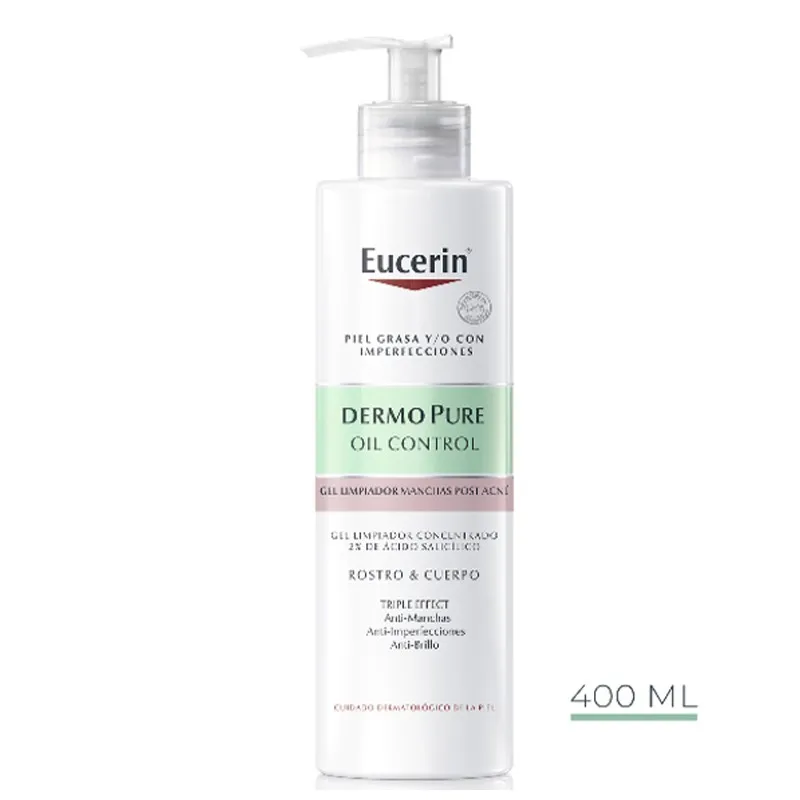 Eucerin Dermopure Gel Limpiador Concentrado Triple Efecto, 400 ml Eucerin Dermopure Gel Limpiador Concentrado Triple Efecto, 400 ml
