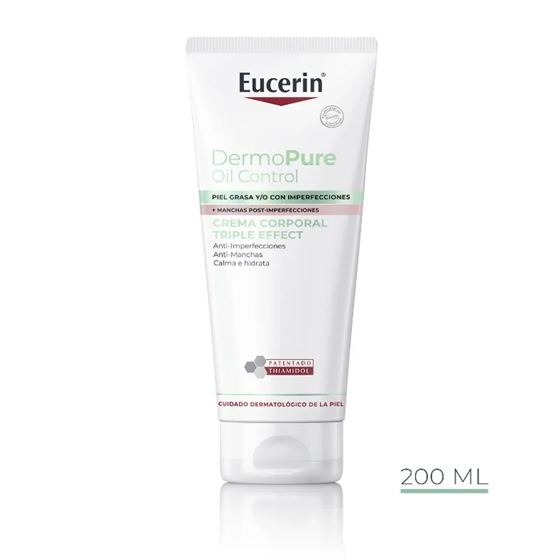 Eucerin Dermopure Oil Control crema corporal triple efecto, 200 ml Eucerin Dermopure Oil Control crema corporal triple efecto, 200 ml